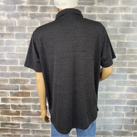 Men’s Falls Creek Polo Polyester Shirt Gray 3 Button Placket Size XL - Picture 6 of 7